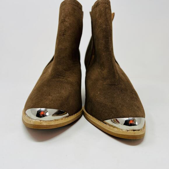 A Rider Girl Ankle Boot Shootie Bootie Metal Tipped Brown - 38 - Picture 7 of 8